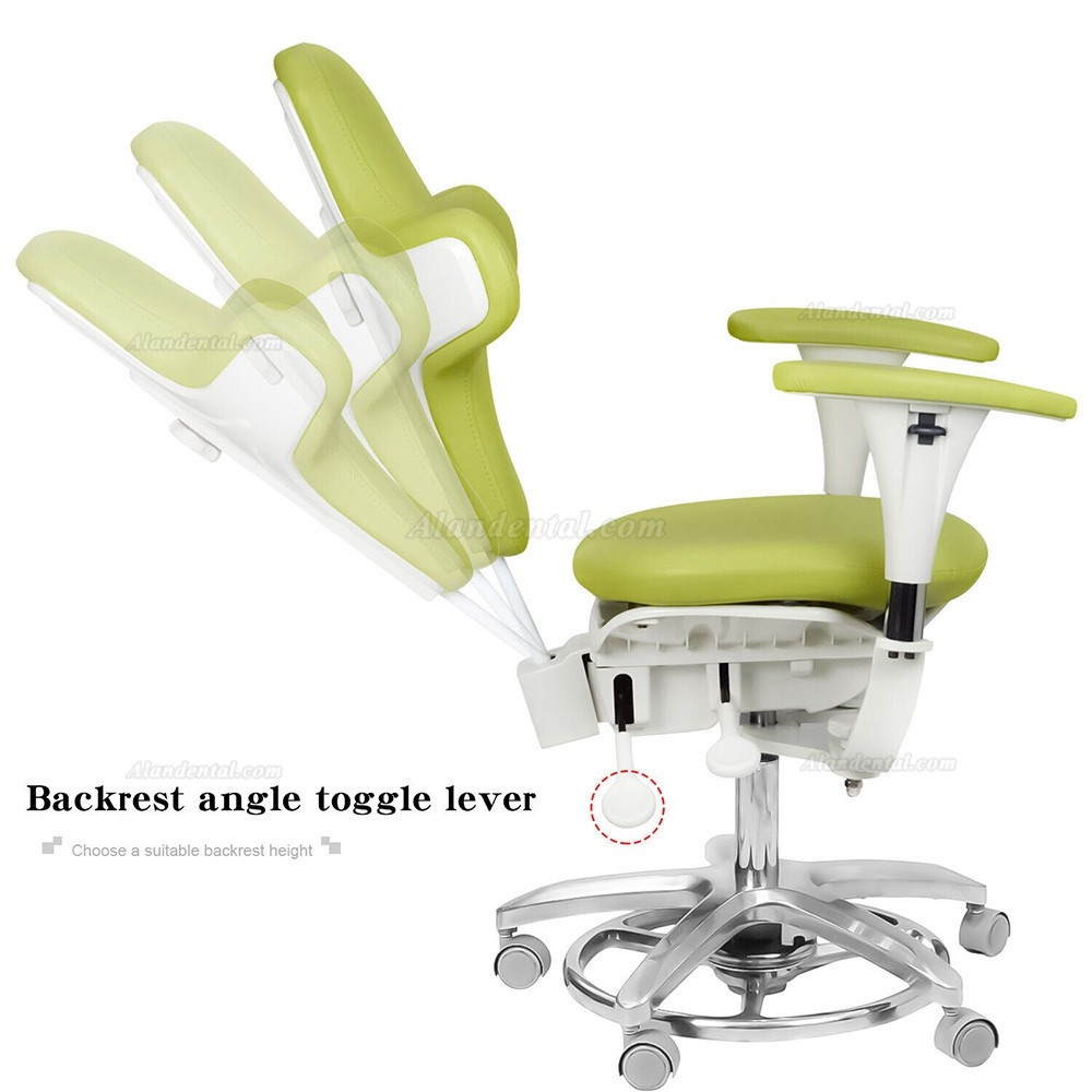 QIYUAN QY-MDS-E3 Dental Microscope Operator Stool Ergonomic Dentist Stool PU Leather Dynamic Seat